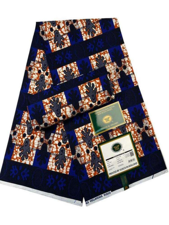 Tissu Vlisco Hollandais - Vlisco - Pagne Wax Hollandais de Qualité, Résistant & Eléguant, 100% Coton - 6 Yards - Vlisco - ARTIAF  LLC