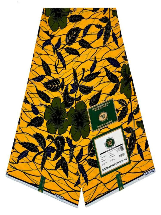 Tissu Vlisco Hollandais - Vlisco - Pagne Wax Hollandais de Qualité, Résistant & Eléguant, 100% Coton - 6 Yards - Vlisco - ARTIAF  LLC