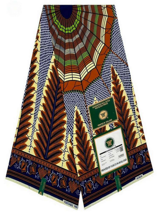 Tissu Vlisco Hollandais - Vlisco - Pagne Wax Hollandais de Qualité, Résistant & Eléguant, 100% Coton - 6 Yards - Vlisco - ARTIAF  LLC