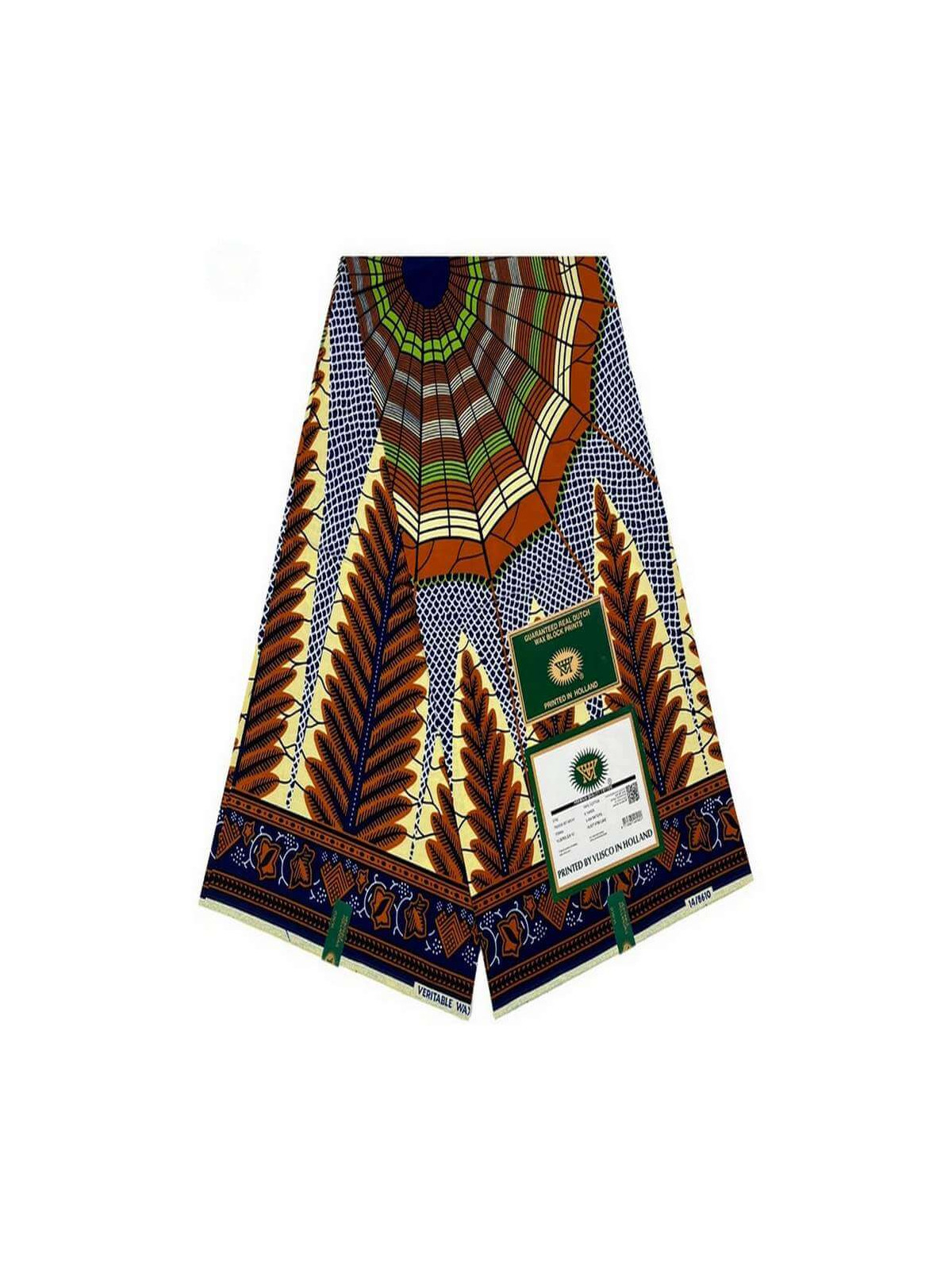 Pagne Vlisco Gold Wax Hollandais – tissu africain de luxe 100% coton