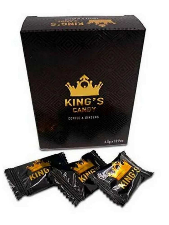 Bonbons King's Candy - Vitamax - Friandises Énergétiques & Aphrodisiaques pour Homme - 12 sachets x 3,5 g - Astuces - ARTIAF  LLC