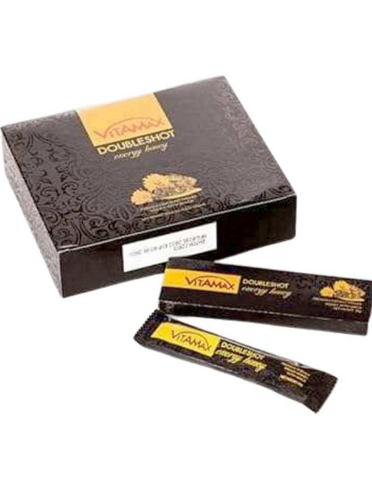 Miel Vitamax DoubleShot Énergie - Aphrodisiaque Naturel pour Stimuler l'Endurance Masculine - 10 Sachets de 20 G - Astuces - ARTIAF  LLC