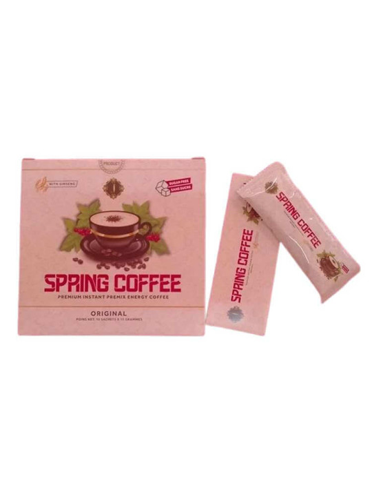 Spring Coffee - Café Aphrodisiaque Instantané Pour Booster l'Énergie Masculine - 10 Sachets de 20 g - Astuces - ARTIAF  LLC