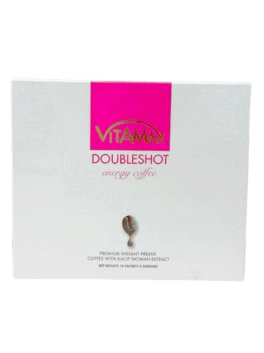 Café Vitamax DoubleShot Énergie - Aphrodisiaque Naturel pour Femme - 10 Sachets de 20 G - Astuces - ARTIAF  LLC