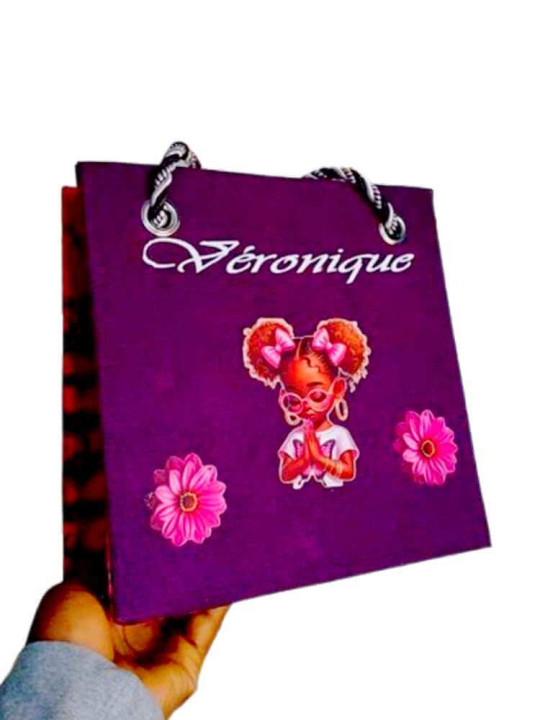 Sac à Main Femme Personnalisé - Tissu Pagne Wax Africain 100% Coton - Sac Porté Épaule - Motifs africains personnalisés - SACS PAGNE - ARTIAF  LLC