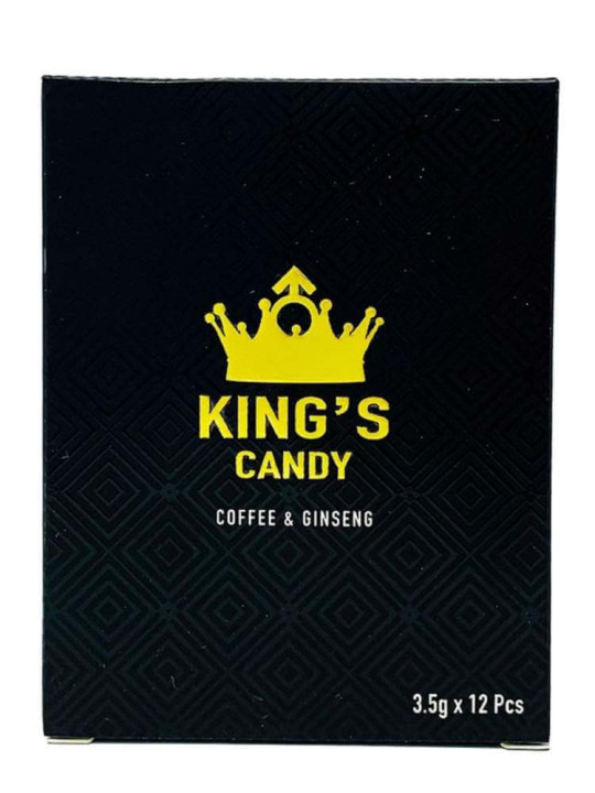 King’s Candy : Coffee & Ginseng – Bonbons Énergétiques Naturels masculins - 12 sachets x 3,5 g - Vitalité - ARTIAF  LLC