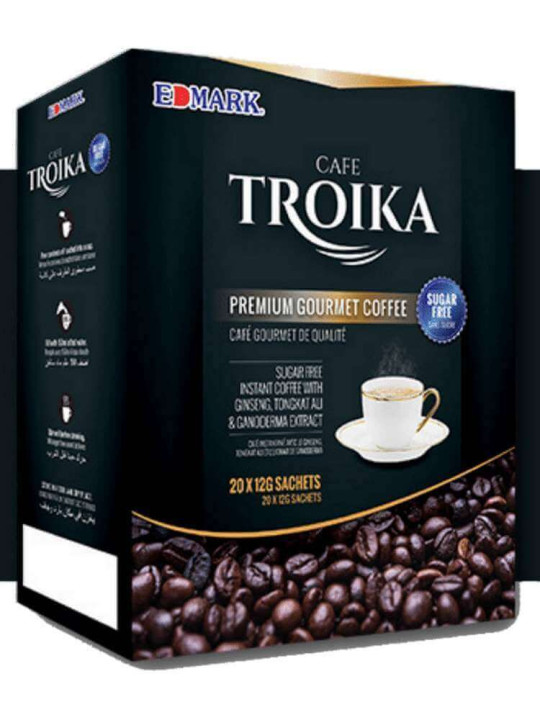 Café Troika - Edmark - Café au Lait Instantané aux Extraits de Plantes - Stimule l'Énergie et Soutient la Santé Globale - Vitalité - ARTIAF  LLC