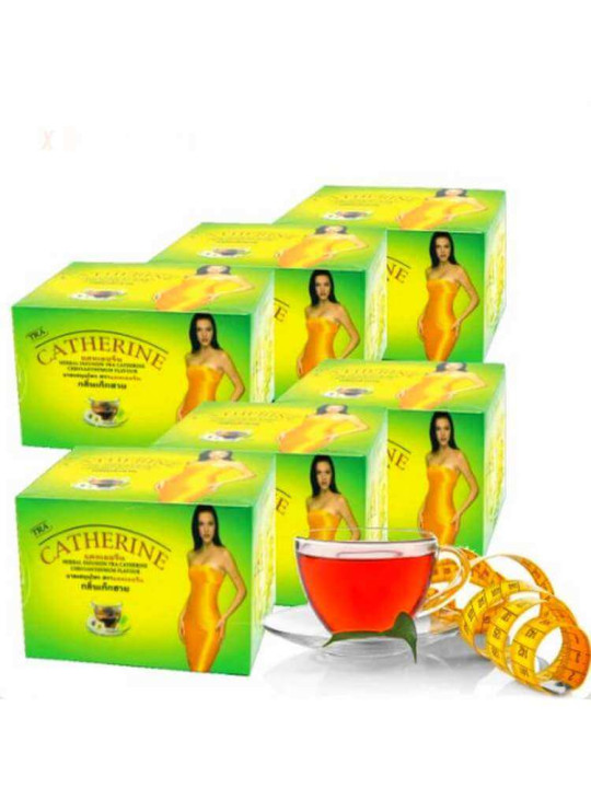 Thé Catherine - Thé Amincissant, Favorise la Perte de Poids, Stimule la Digestion, Brûle Graisses - 16 sachets - Minceur - ARTIAF  LLC