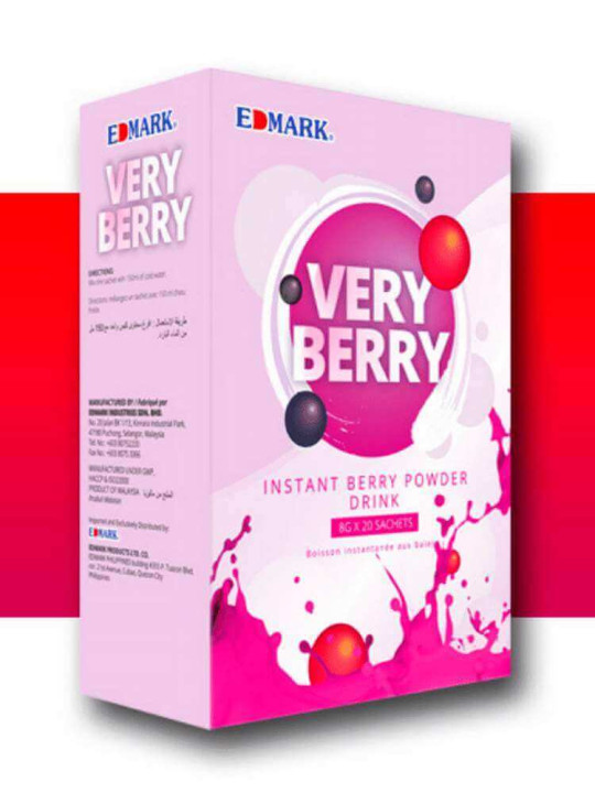 Very Berry - Edmark - Boisson instantanée aux Extraits de Plantes pour Lutter contre le Surpoids et la Fatigue Passagère - Minceur - ARTIAF  LLC