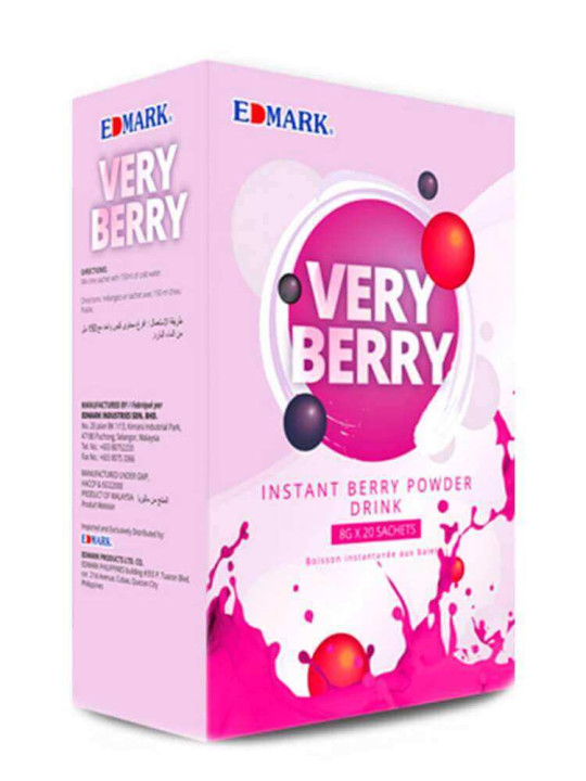 Very Berry - Edmark - Boisson instantanée aux Extraits de Plantes pour Lutter contre le Surpoids et la Fatigue Passagère - Minceur - ARTIAF  LLC
