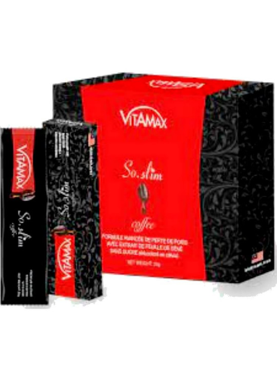 Café So Slim - Vitamax - Super Café Minceur 100% Bio Sans Effets Secondaires - 10 sachets de 18 g - Minceur - ARTIAF  LLC