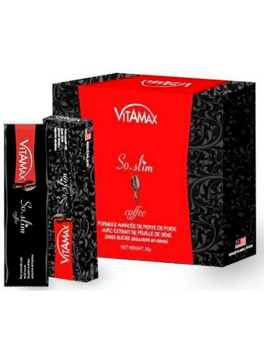 Café So Slim - Vitamax - Super Café Minceur 100% Bio Sans Effets Secondaires - 10 sachets de 18 g - Minceur - ARTIAF  LLC
