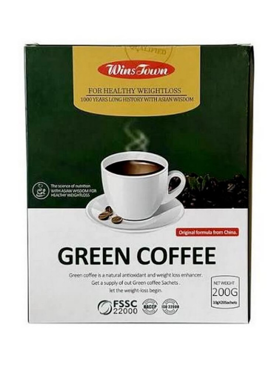 Green Coffee - Wins Town - Infusion Naturelle Brûle-Graisses pour Stimuler la digestion et la Perte de Poids - 16 sachets - Minceur - ARTIAF  LLC