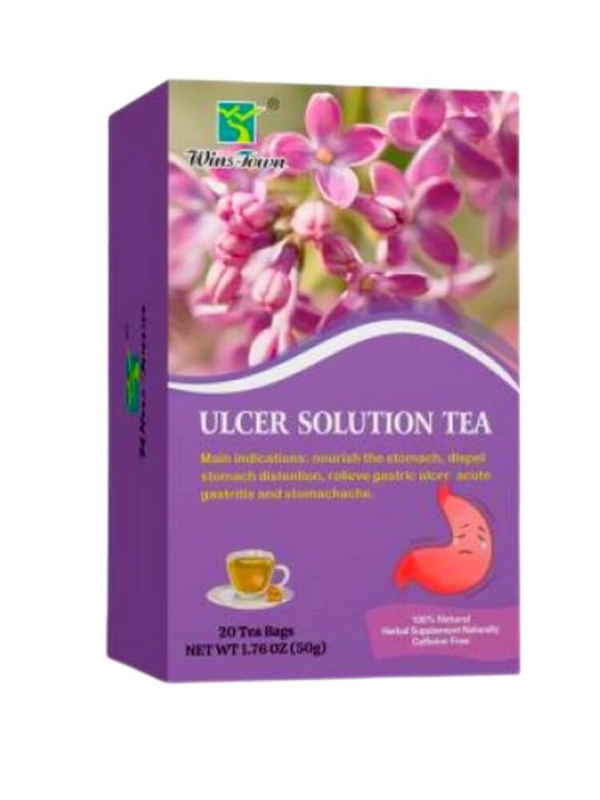 "Ulcer Solution Tea" - Wins Town - Tisane Naturelle contre les Ulcères & Brûlures d'estomac - 20 sachets de 3 g - Minceur - ARTIAF  LLC
